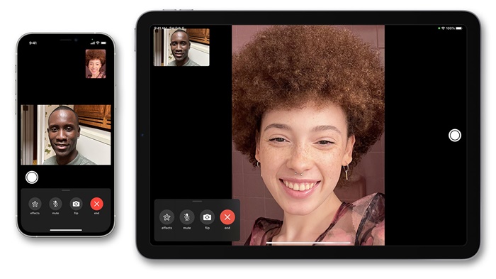 Aplikasi FaceTime di iPhone dan iPad. 